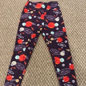 Lularoe Purple Planet OS Leggings Used